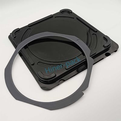 comprar HWS Cuadro de obleas de silicio anillo de corte negro material PPS para el remitente de obleas online manufacture