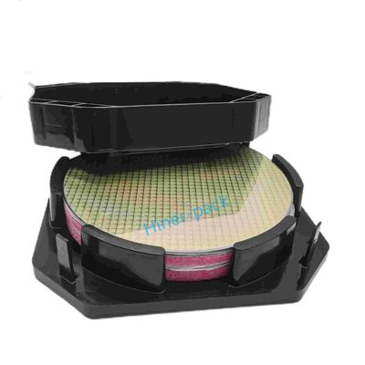 comprar Material de PP conductor Negro Cásete de envío de obleas horizontales de 300 mm Caja de transporte de obleas online manufacture