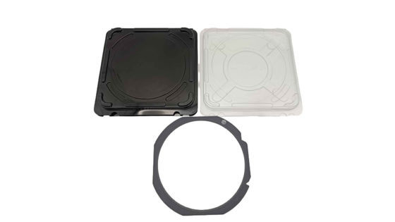 comprar Envíos de obleas de marco flexible monocasco negro cuadrado adecuados para el almacenamiento y transporte de obleas online manufacture