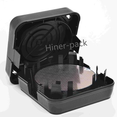 comprar Caja de envío de obleas de 8 pulgadas Cajas de pila de obleas negras Antistáticas horizontales utilizadas para la fabricación de obleas online manufacture