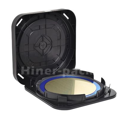 comprar Contenedores horizontales de portadores de obleas de 300 mm Caja de material de PP conductor negro online manufacture