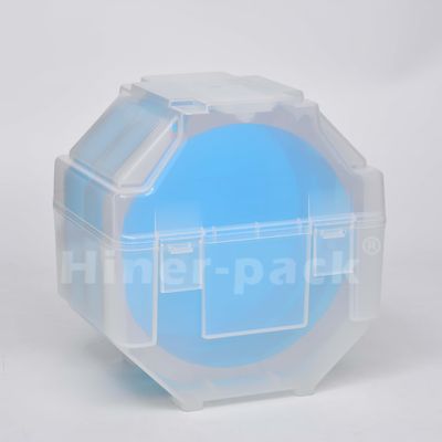 Caja de almacenamiento de obleas semitransparentes negras 25 ranuras para el manejo de obleas semiconductoras