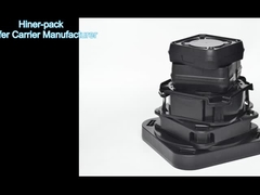 Contenedores horizontales de 200 mm para portadores de obleas Caja de material de PP conductor negro